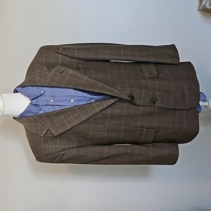 Men's Brown Checkered Blazer